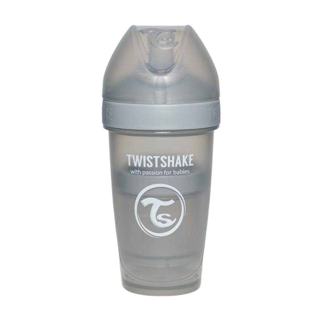 Twistshake® Steklenička PRO Double Anti-Colic 260ml Pastel Pastel Grey Twistshake