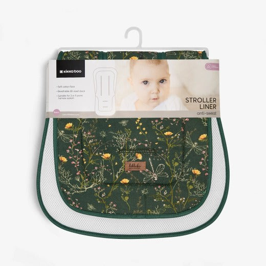 KikkaBoo® Zračna 3D Mesh podloga za voziček Secret Garden Green KikkaBoo