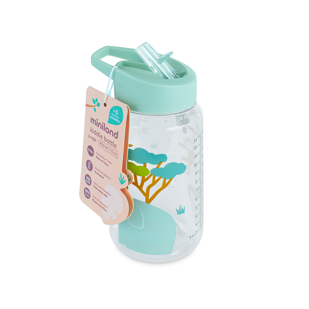 Miniland® Steklenička s slamico 450ml Jungle Miniland