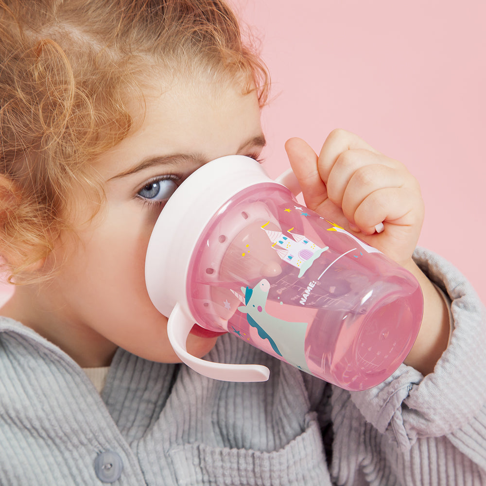 Miniland® Lonček za učenje pitja 360° 270ml Fantasy Miniland