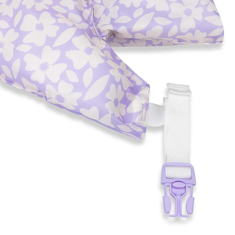 Swim Essentials® Otroški jopič z rokavčki Purple Flowers (2-6 L) Swim Essentials