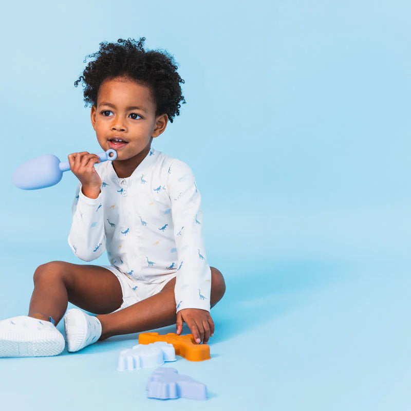 Swim Essentials® Otroške enodelne kopalke z rokavi Dino Swim Essentials