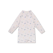 Swim Essentials® Otroške enodelne kopalke z rokavi Dino Swim Essentials