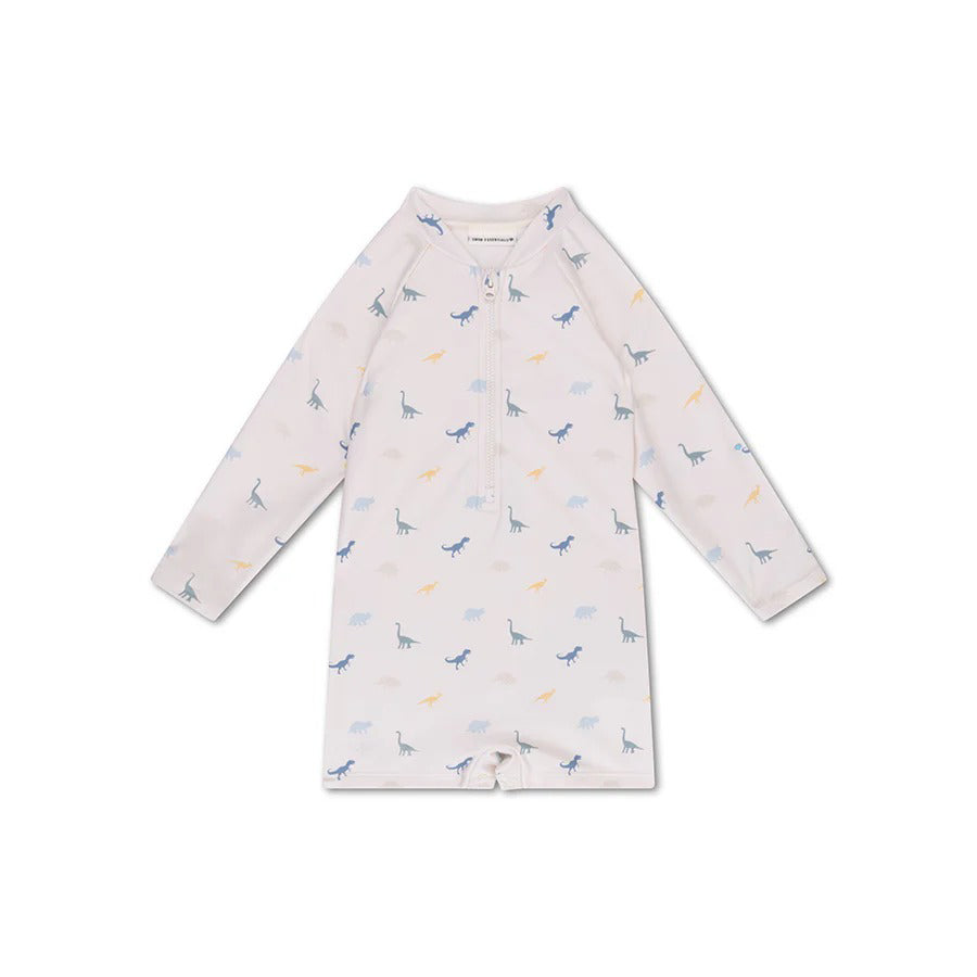 Swim Essentials® Otroške enodelne kopalke z rokavi Dino 74 80 Swim Essentials