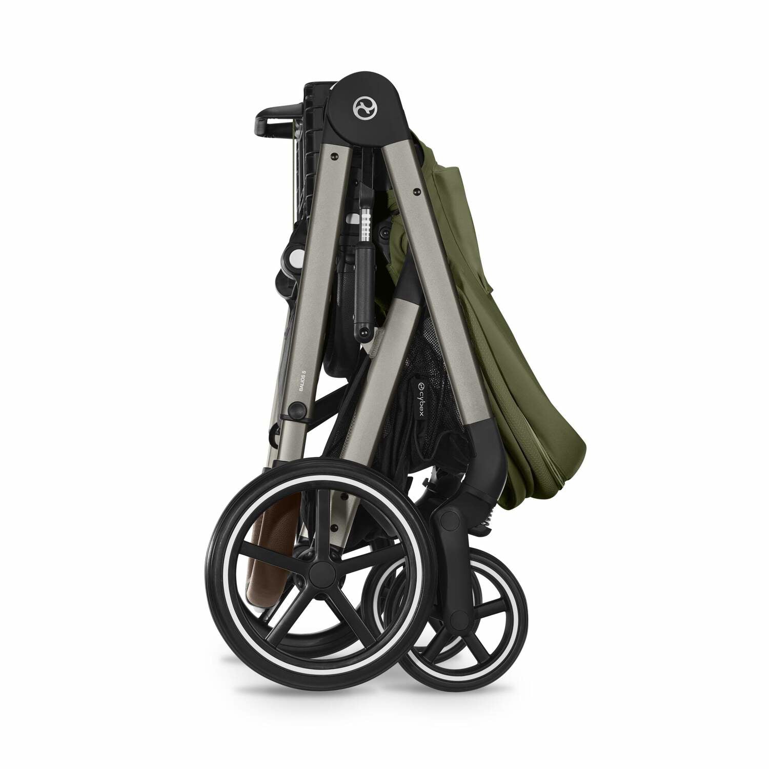 Cybex® Otroški voziček 4v1 Balios S Lux + Avtosedež Cloud G + IsoFix baza G Moss Green (+ Rain cover) Cybex