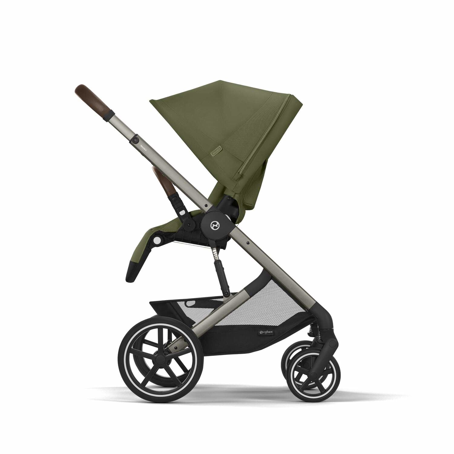 Cybex® Otroški voziček 4v1 Balios S Lux + Avtosedež Cloud G + IsoFix baza G Moss Green (+ Rain cover) Cybex