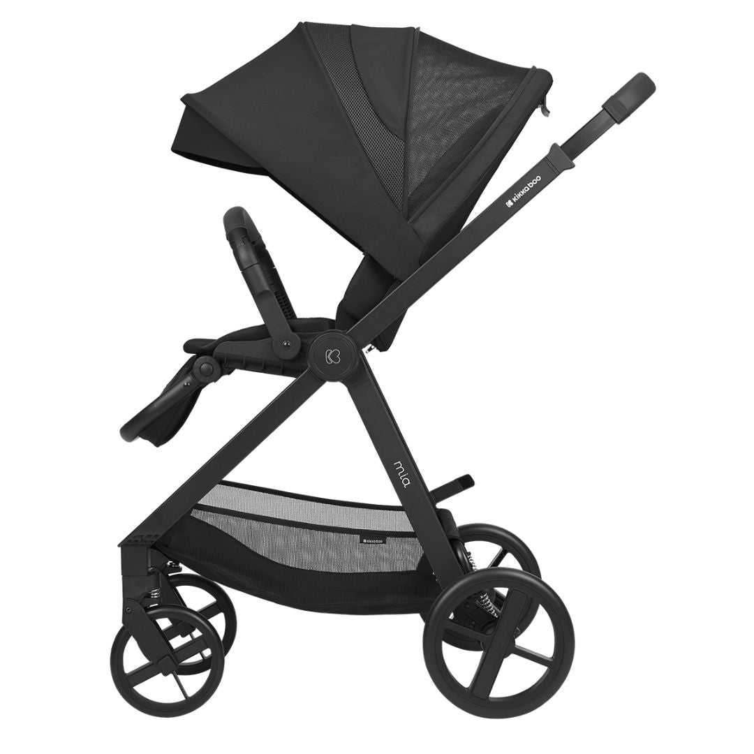 KikkaBoo® Otroški voziček s košaro 3v1 Mia Black KikkaBoo