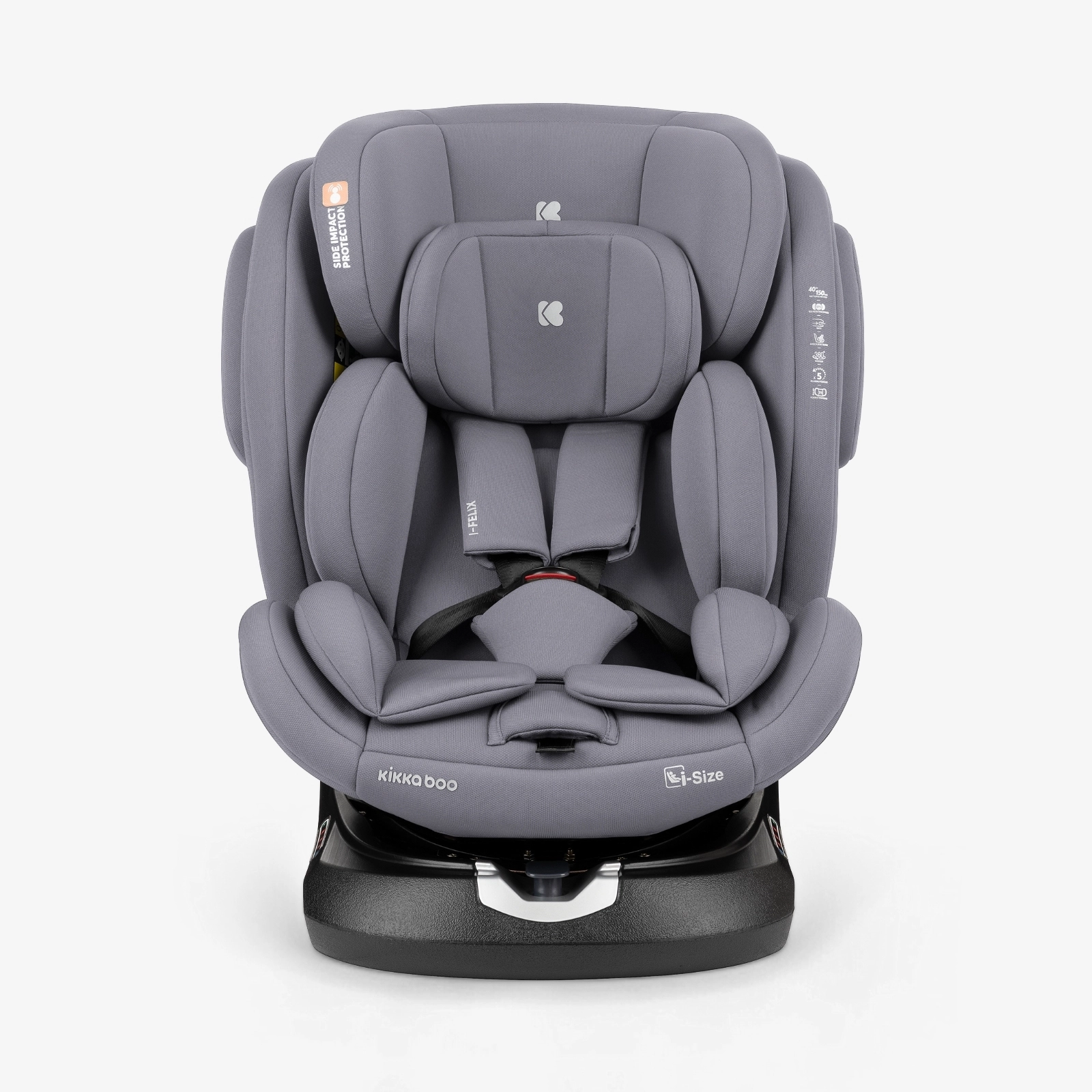 KikkaBoo® Otroški avtosedež 360° i-Felix i-SIZE (40-150 cm) Light Grey KikkaBoo