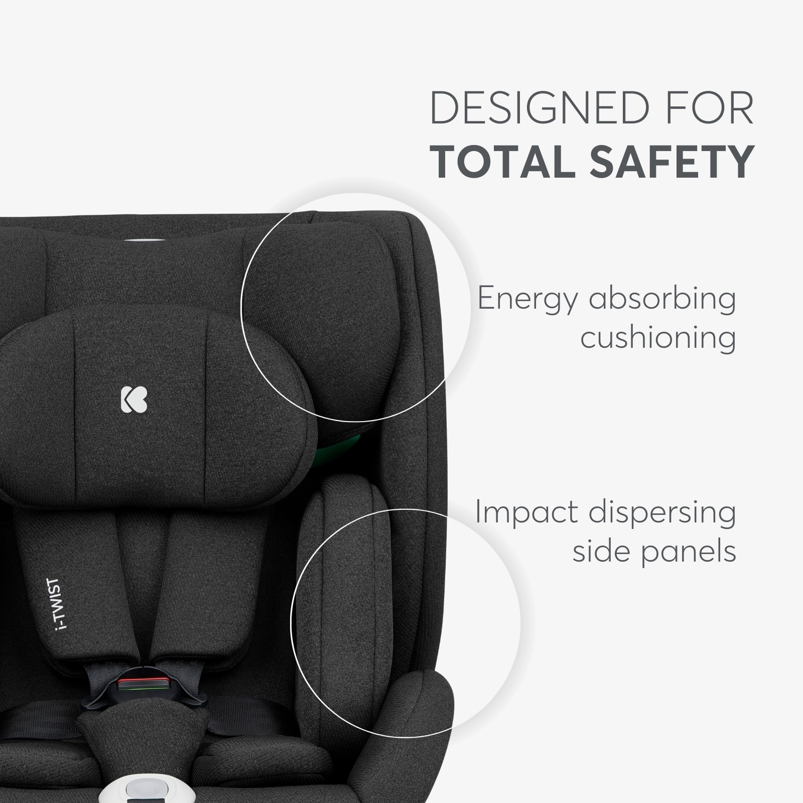 KikkaBoo® Otroški avtosedež 360° i-Twist i-SIZE (40-150 cm) Black KikkaBoo