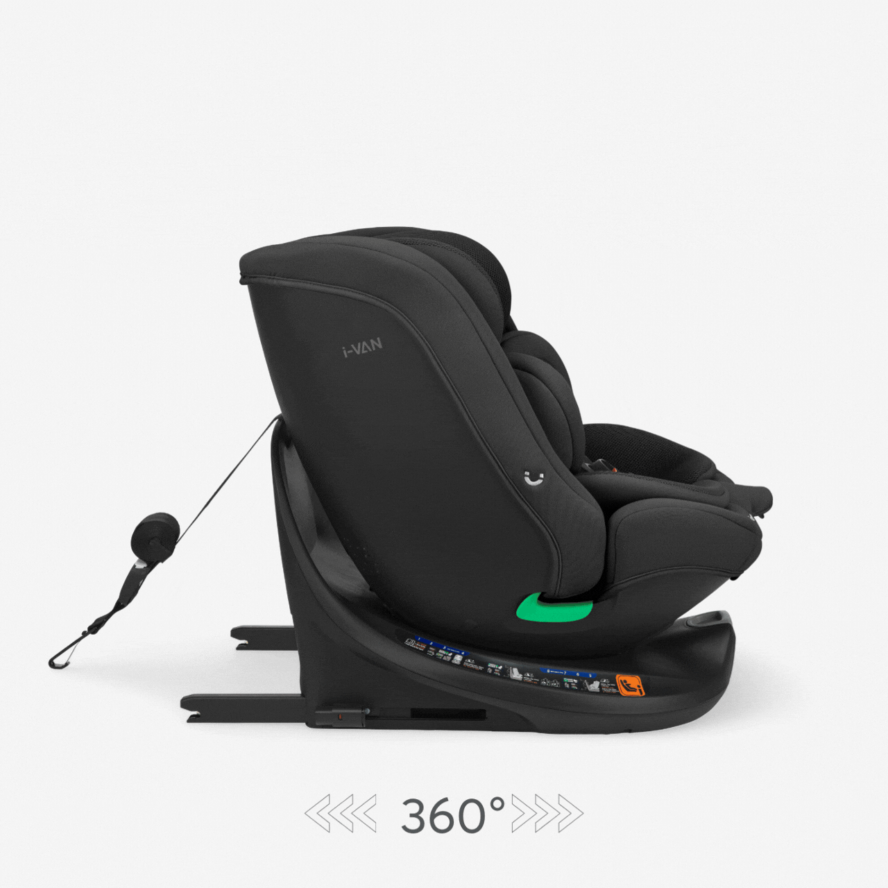 KikkaBoo® Otroški avtosedež 360°i-Van i-SIZE (40-150 cm) Black KikkaBoo