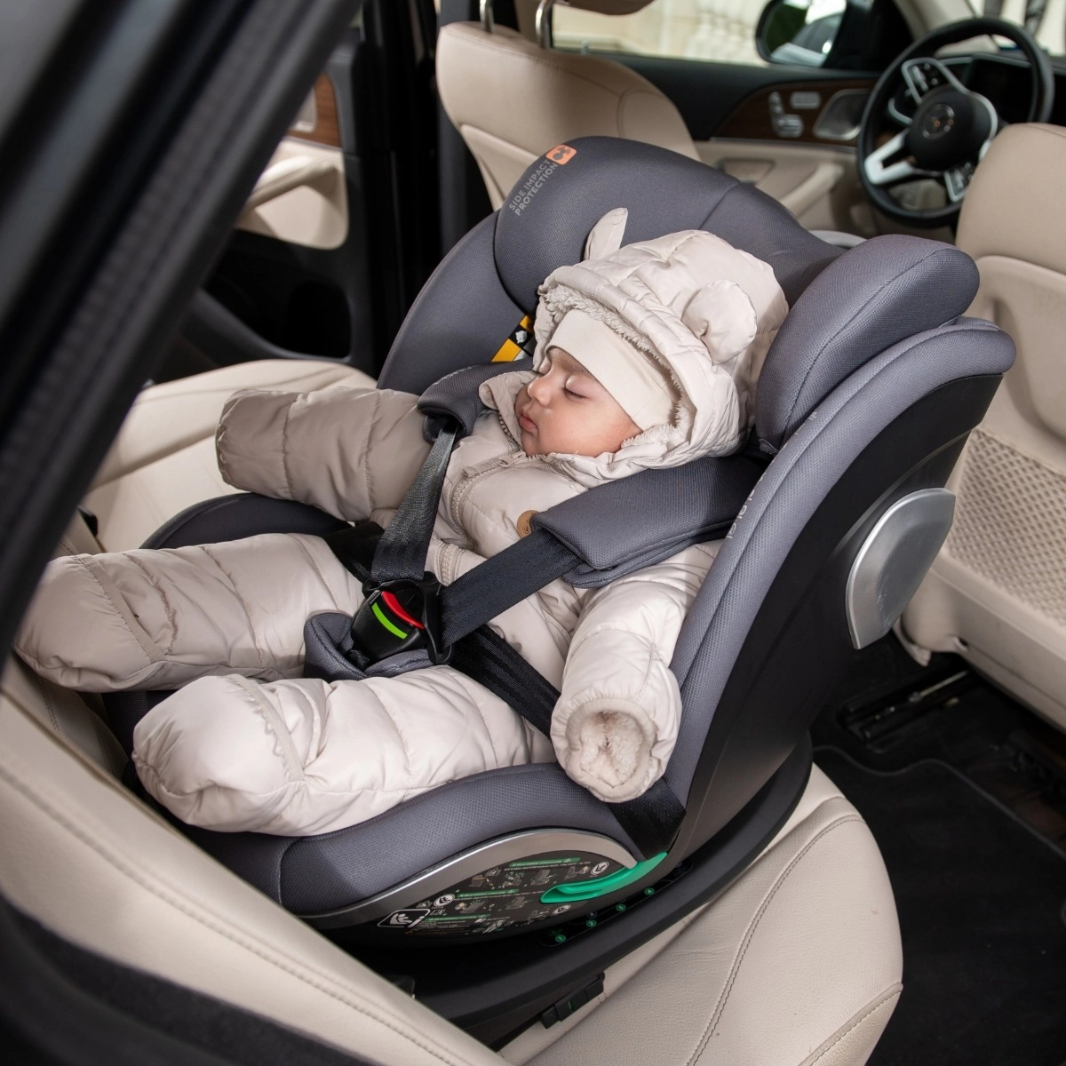 KikkaBoo® Otroški avtosedež 360° i-Drive i-SIZE (40-150 cm) Light Grey KikkaBoo