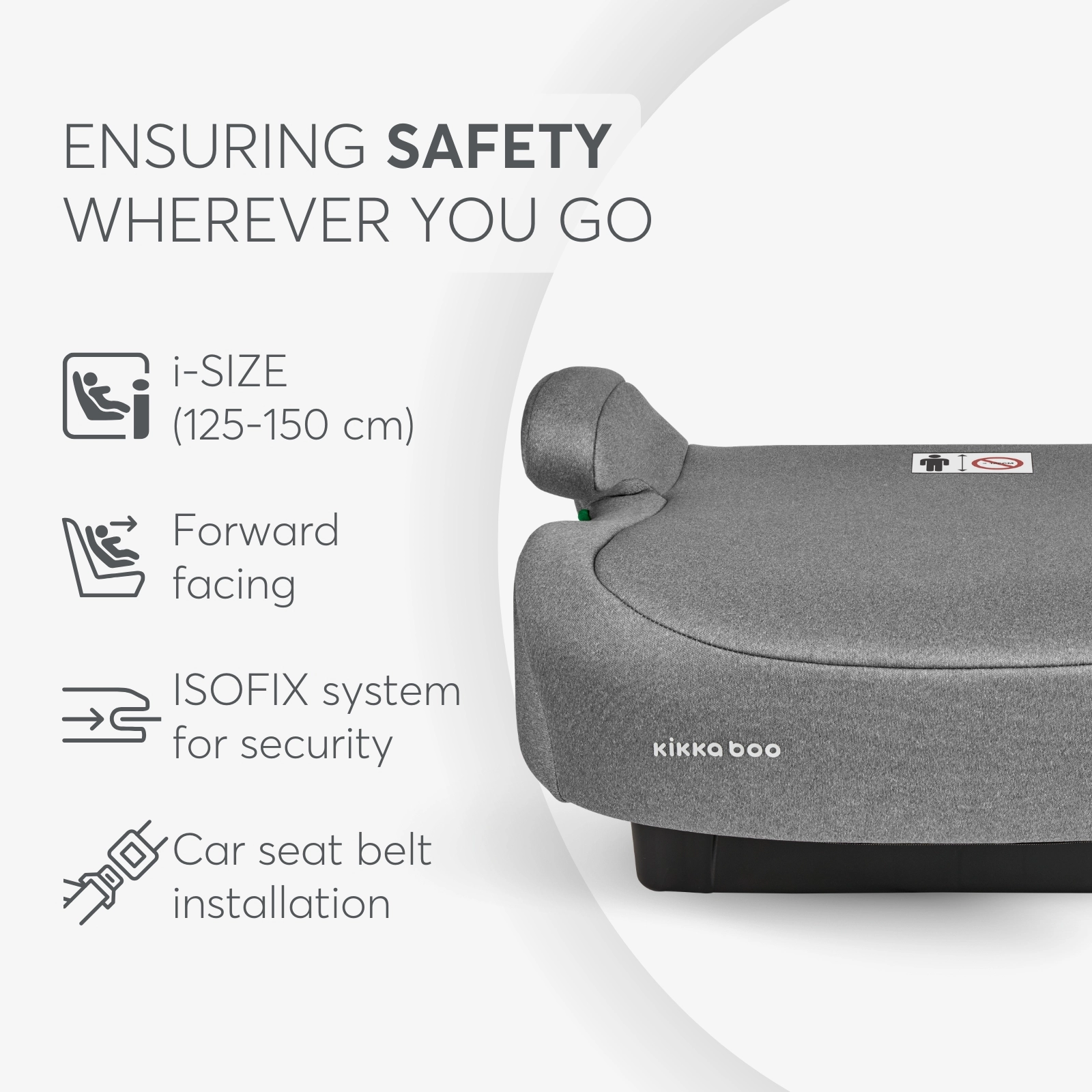 KikkaBoo® Otroški jahač i-Tip i-SIZE (125-150 cm) Light Grey KikkaBoo