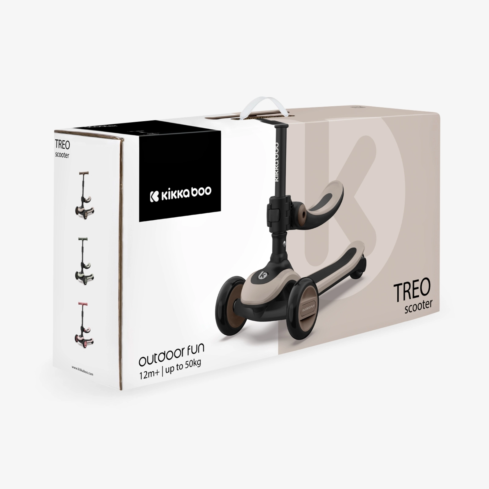 KikkaBoo® Otroški poganjalec/skiro 2v1 Treo Beige KikkaBoo