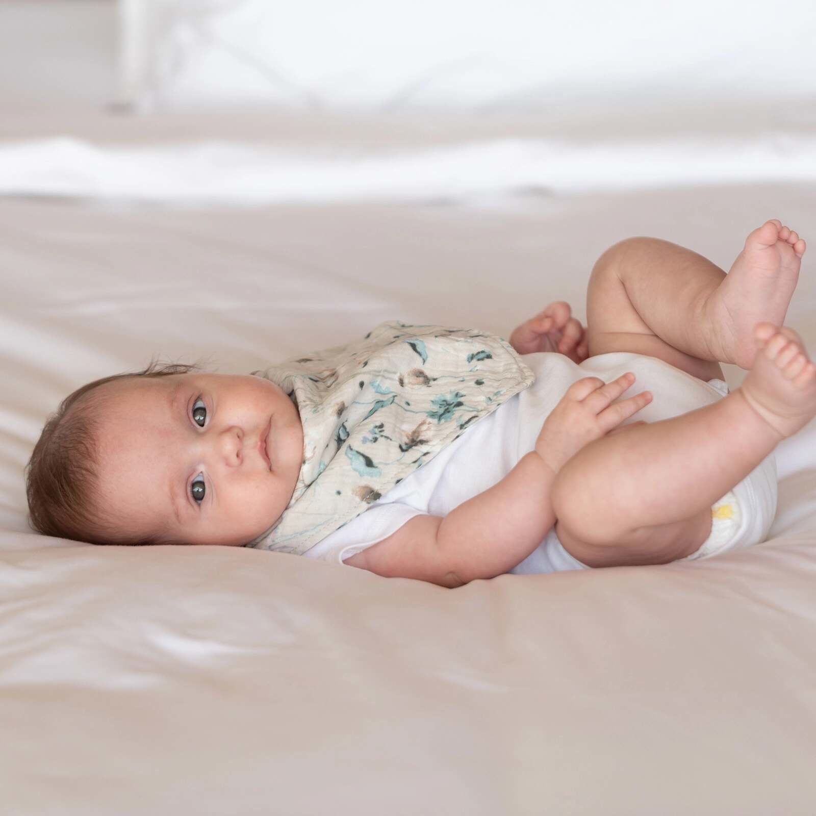 KikkaBoo® Set 2 slinčkov iz muslina Dreamy Fields Grey KikkaBoo