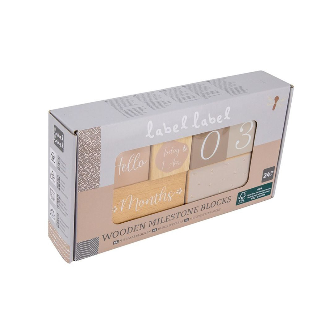 Label Label® Lesene kocke Milestone Nougat Label Label