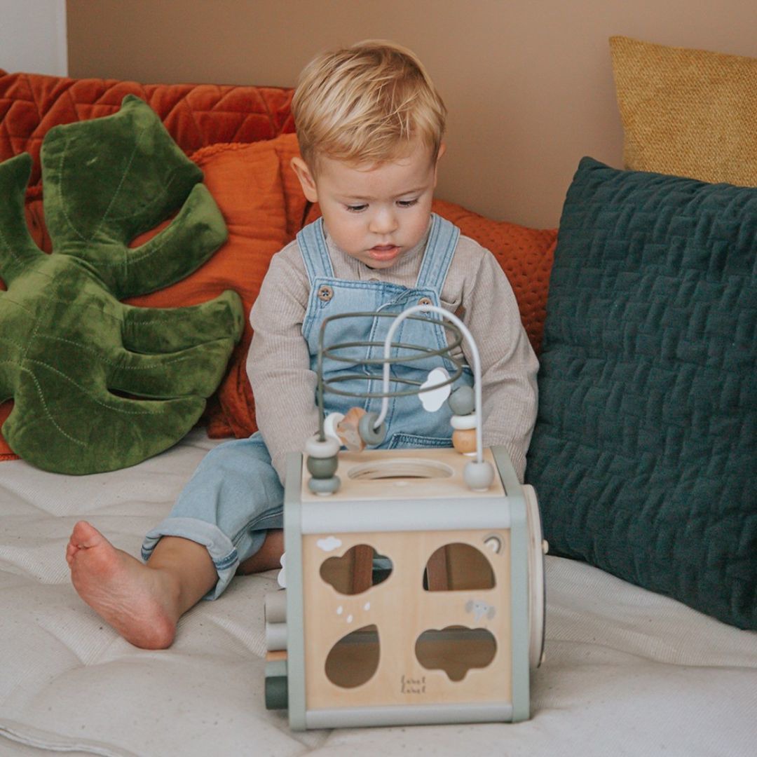 Label Label® Lesena aktivnostna kocka Olive Green