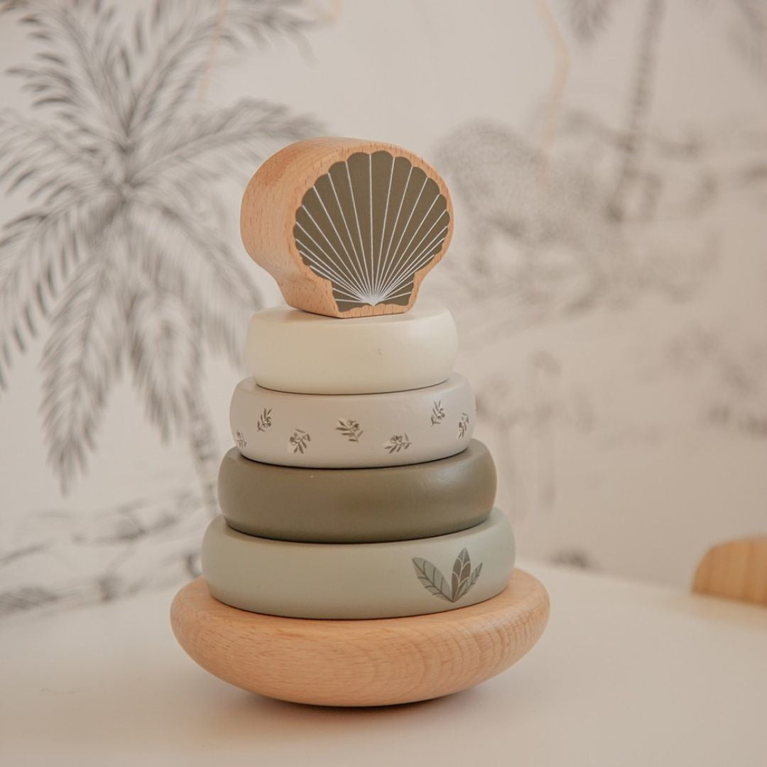 Label Label® Lesena natikanka Little Rings Olive Green Label Label