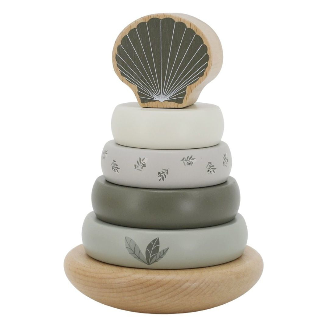 Label Label® Leseni obroči za zlaganje Olive Green