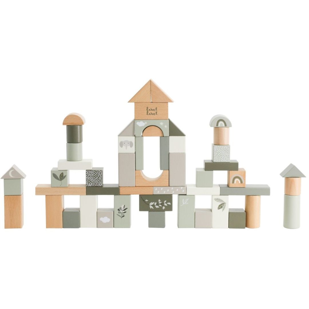 Label Label® Lesene kocke Olive Green 50 kos