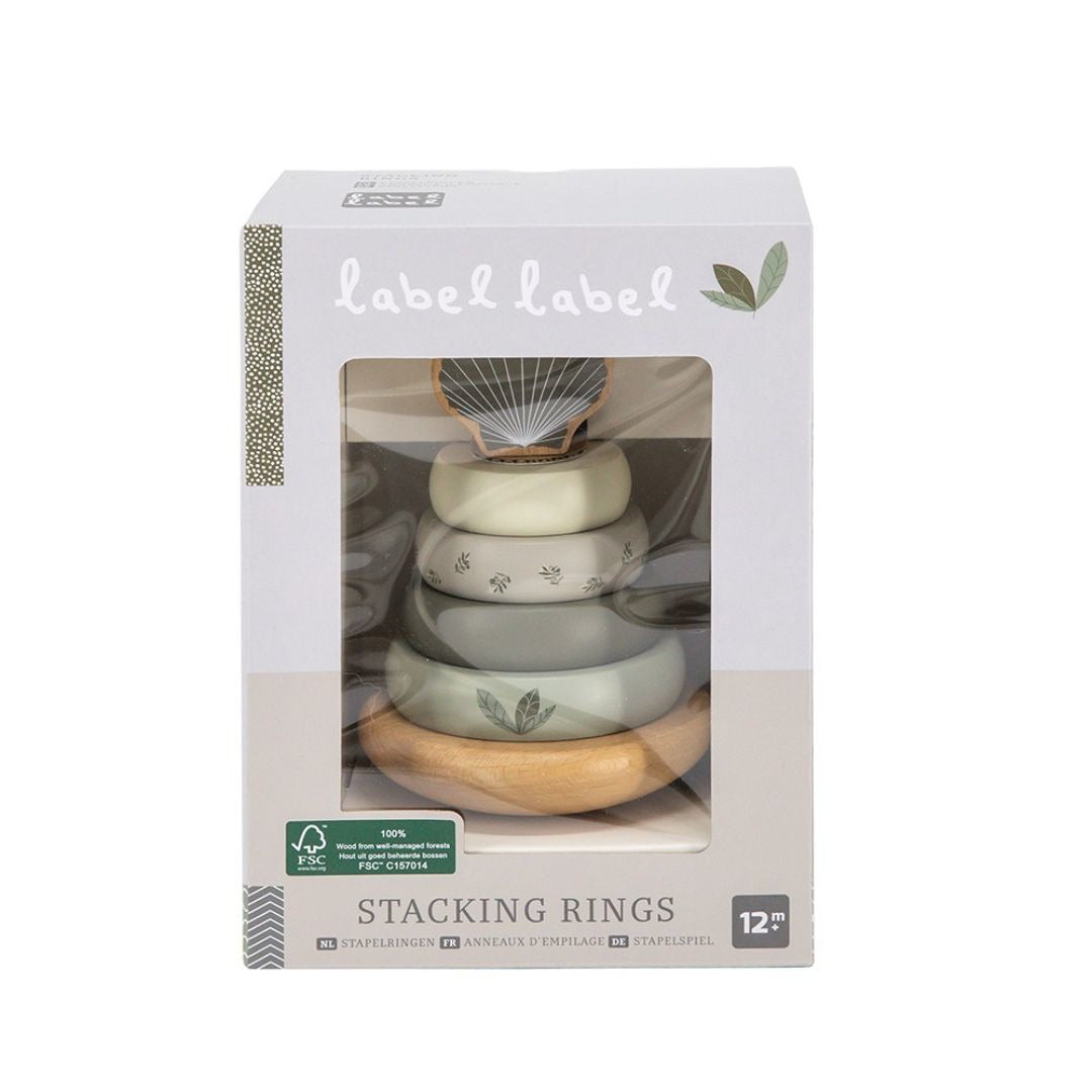 Label Label® Leseni obroči za zlaganje Olive Green