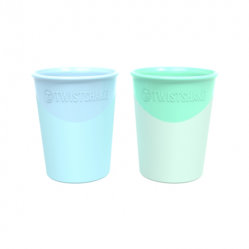 Twistshake® 2x Kozarček Pastel Blue&Green 170ml (6+m)