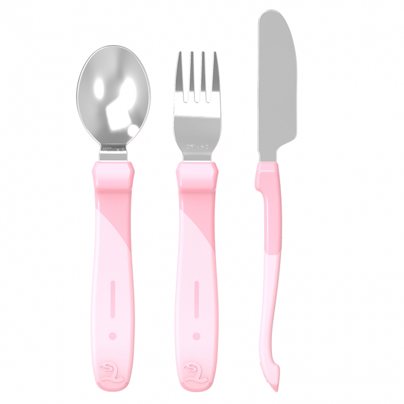 Slika za Twistshake® Pribor za jelo od nehrđajućeg čelika Pastel Pink