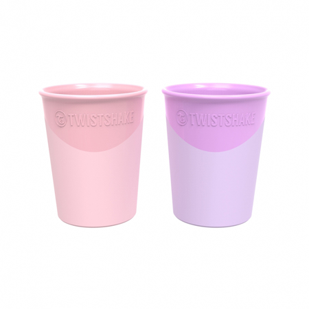 Slika Twistshake® 2x Kozarček Pastel Pink&Purple 170ml (6+m)