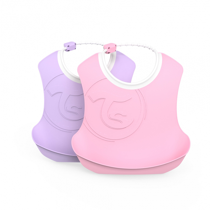 Slika za Twistshake® Dva podbradnjaka Pastel Pink & Purple (4+m)
