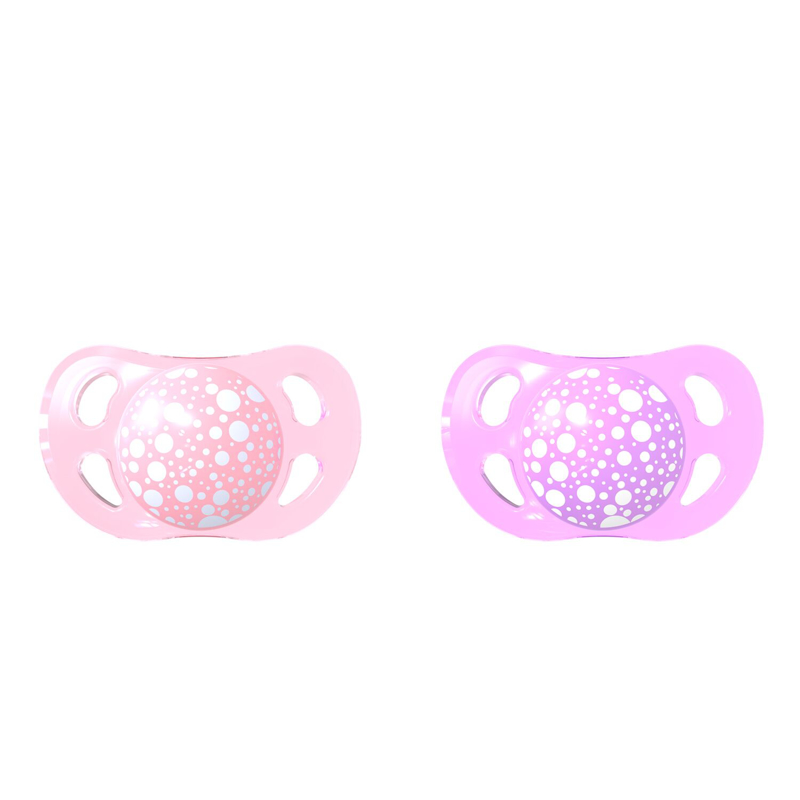 Picture of Twistshake 2x Pacifier Pastel Pink&Purple  (0+/6+) 0-6 M