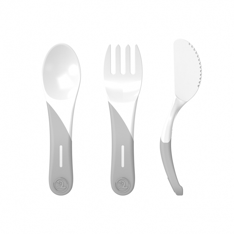 Twistshake® Začetni jedilni pribor (6+m) White
