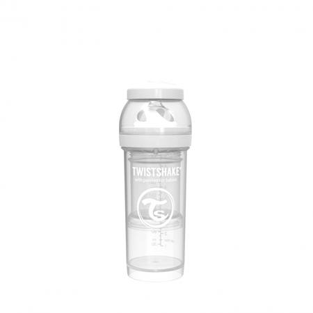 Slika Twistshake® Steklenička Anti-Colic 260ml Pastel (2+m) - White