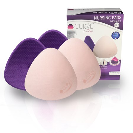 Cache Coeur® Nočne pralne blazinice za dojenje Curve 4kosi