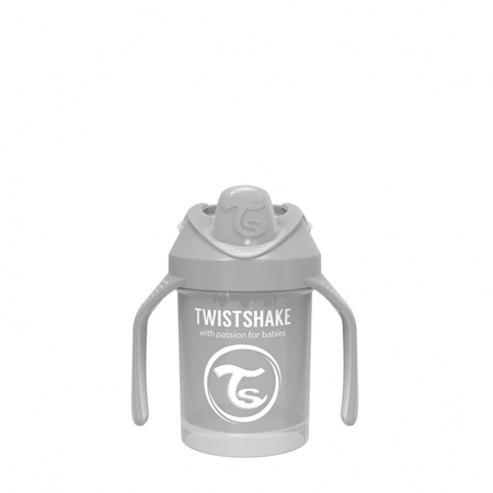 Slika Twistshake® Lonček Mini Cup 230ml (4+m) - Pastel Grey