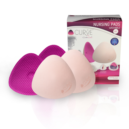 Cache Coeur® Dnevne pralne blazinice za dojenje Curve 4kosi