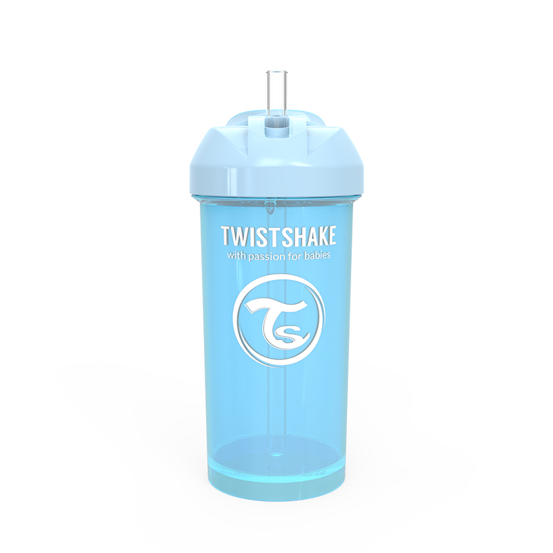 Twistshake® Lonček s slamico 360ml (12+m) - Pastel Blue