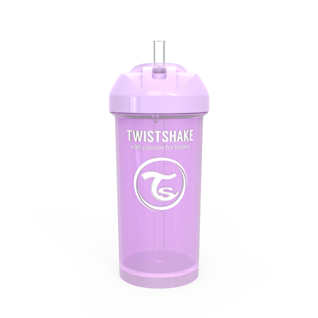 Slika Twistshake® Lonček s slamico 360ml (12+m) - Pastel Purple