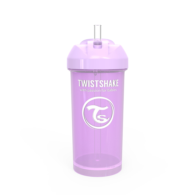Twistshake® Lonček s slamico 360ml (12+m) - Pastel Purple