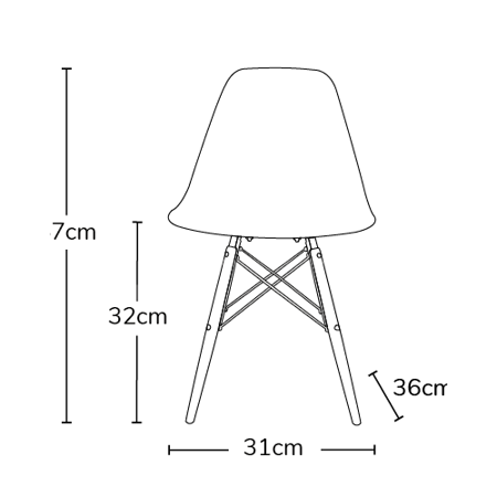 EM Furniture Eiffel Otroški stolček White