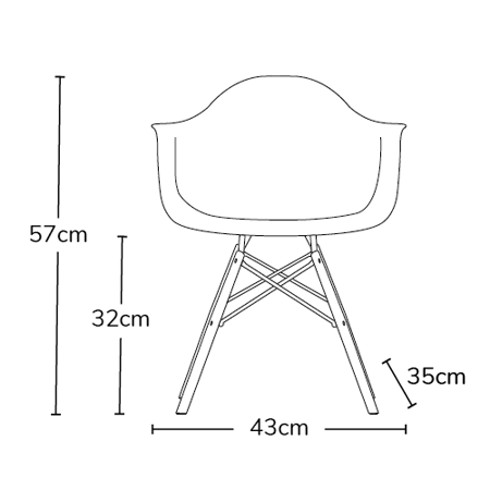 Immagine di EM Eiffel Sedia per Bambini Arm White