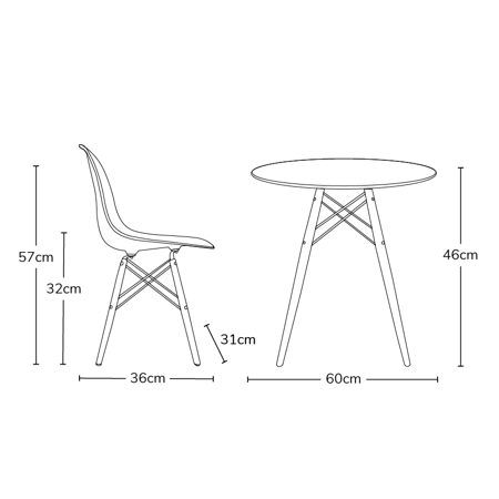 EM Furniture Eiffel Otroški stolček Arm White