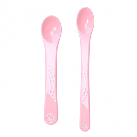 Twistshake® Komplet 2 žličk (4+m) - Pastel Pink
