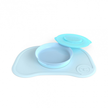 Twistshake® Podloga + Krožnik 430ml Pastel Blue