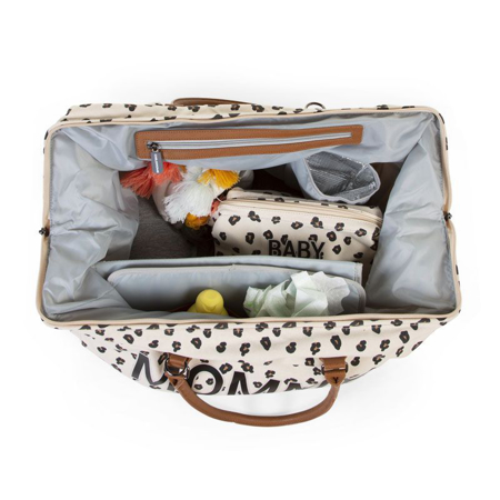 Childhome® Previjalna torba Mommy Bag Big Canvas Leopard