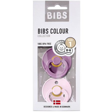 Bibs® Duda iz kavčuka Lavender & Baby Pink 1 (0-6m)