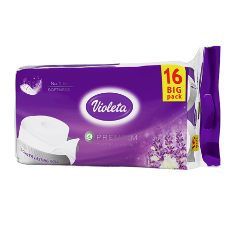 Violeta® Toaletni papir Premium Sivka 16/1 3SL