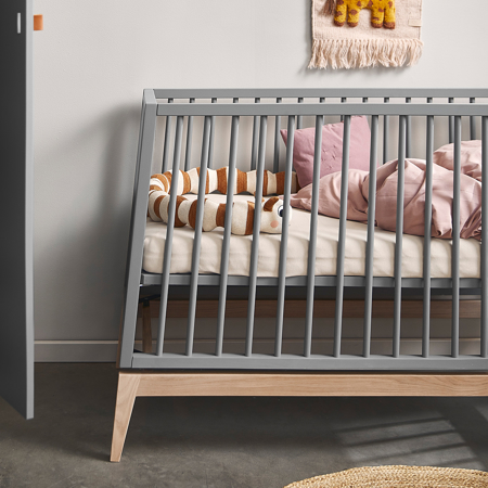 Leander® Otroška postelja Luna™ 140x70 cm Grey/Oak