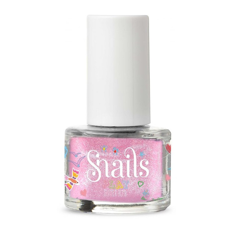 Snails® Lak za nohte na vodni osnovi Mini Play 7ml - Play Glitter Bomb