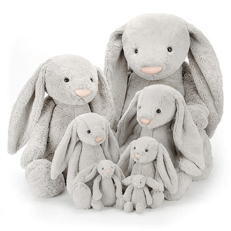 Jellycat® Plišasti zajček Bashful Silver Medium 31cm