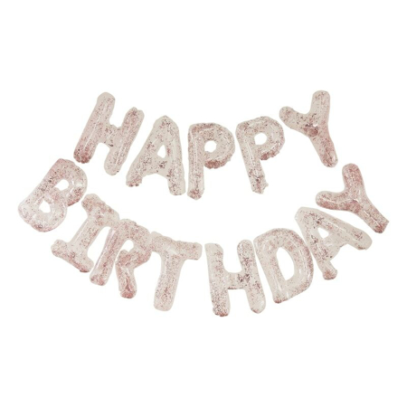Ginger Ray® Viseči baloni Happy Birthday s konfeti