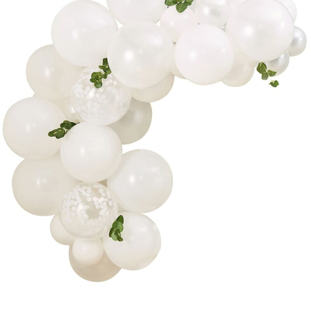 Ginger Ray® Lok iz balonov Pastel White Botanical